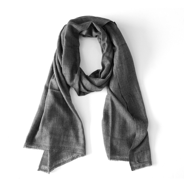 KHATA - Cashmre Mix Stole - Charcoal