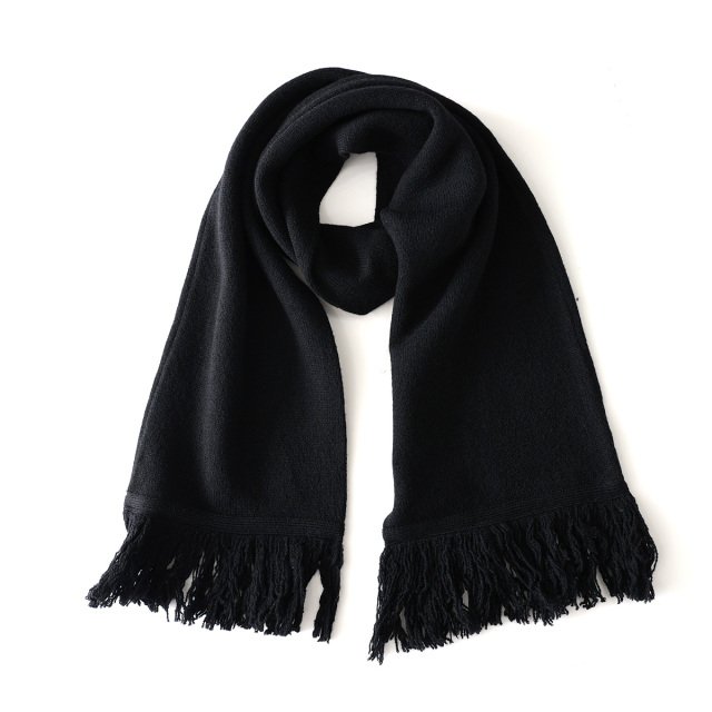 STILL BY HAND - 7G Fringe Muffler - Black