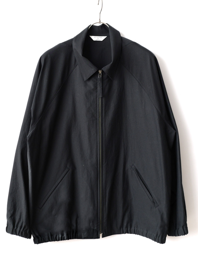 STILL BY HAND -  Zip Up Moleskin Blouson - Dark Green