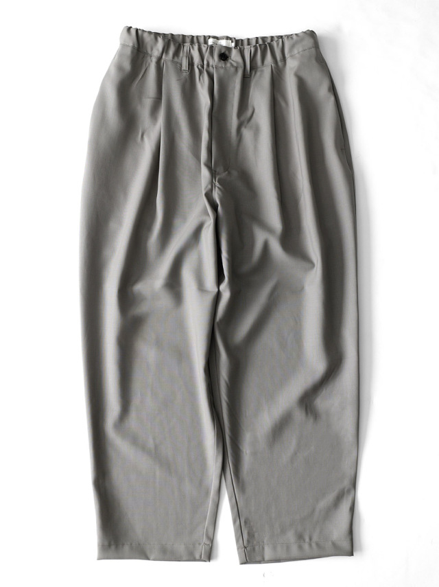 STILL BY HAND - Summer Wool Wide Pants - Gray
