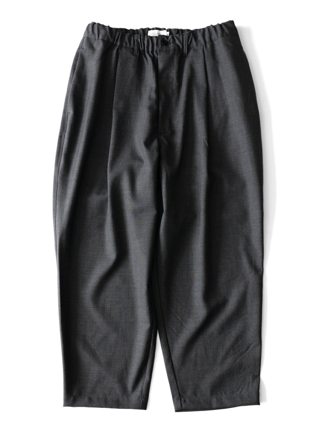 STILL BY HAND - Summer Wool Wide Pants - Charcoal