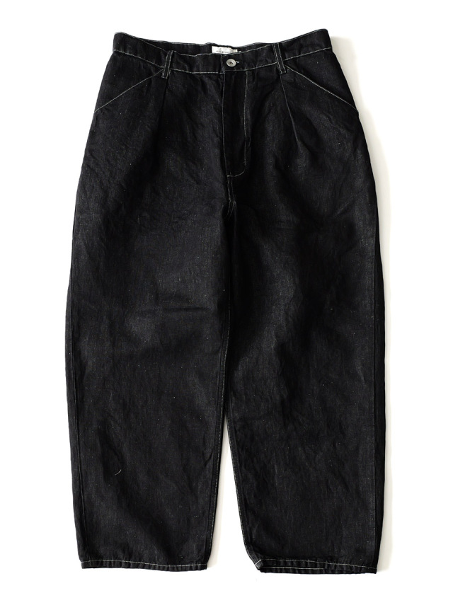 STILL BY HAND - Hemp Mixed Denim Pants - Black