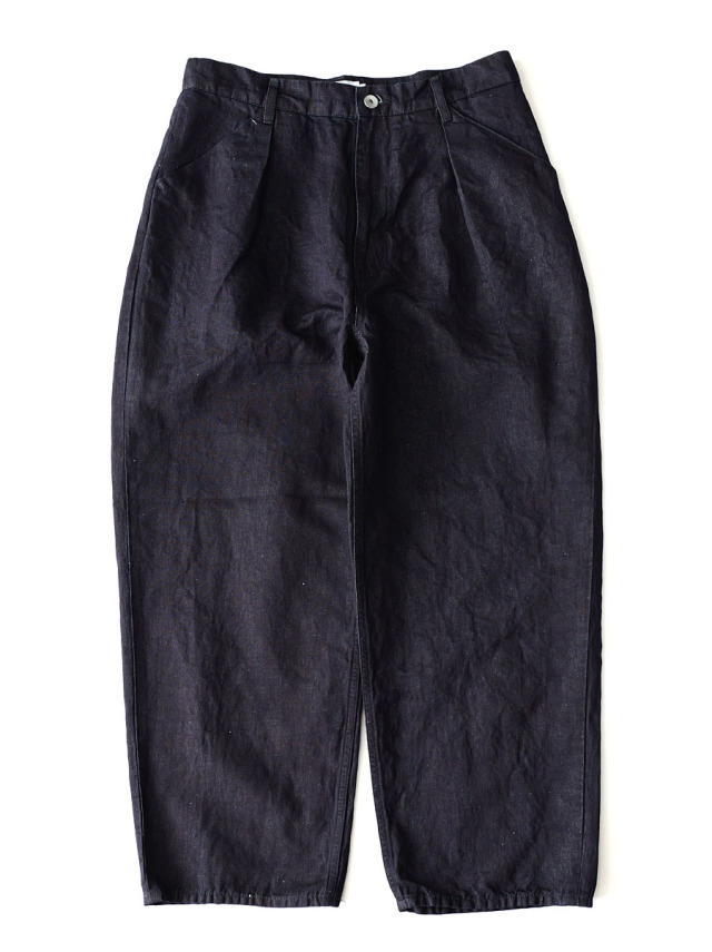 STILL BY HAND - Hemp Mixed Denim Pants - Dark Navy