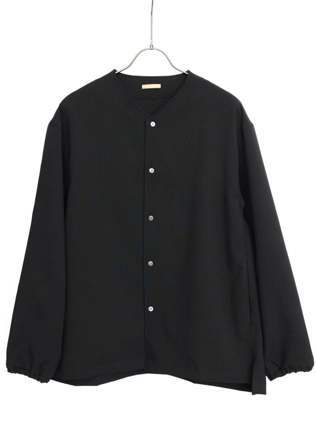 LAMOND - No Collar Shirt Jacket - Black