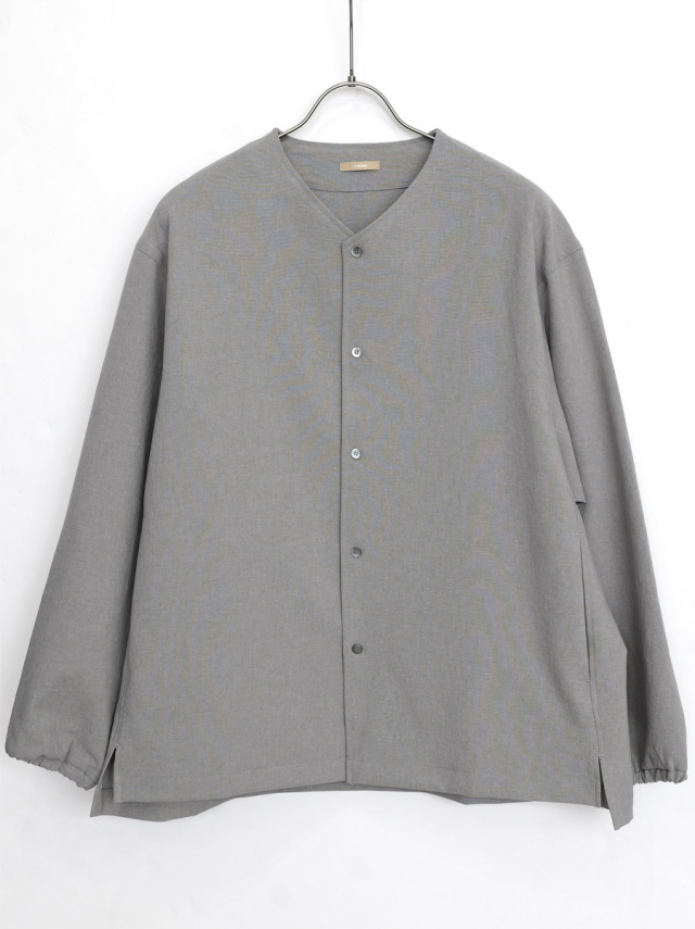 LAMOND - No Collar Shirt Jacket - Charmbray Gray