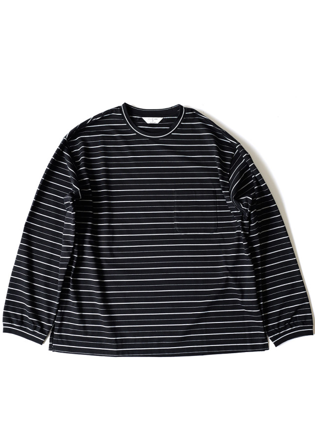 STILL BY HAND -  Striped Long Sleeve - Black × White