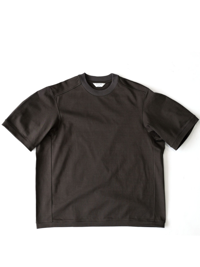 STILL BY HAND - Half Sleeve Sweatshirt -  Brown Charcoal