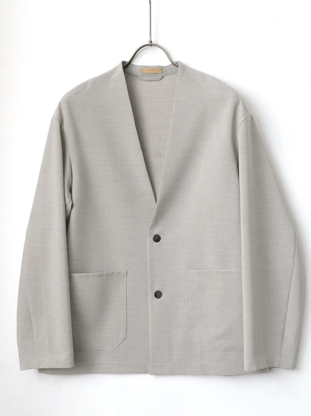 LAMOND - No Collar Shari Jacket - Ash Gray