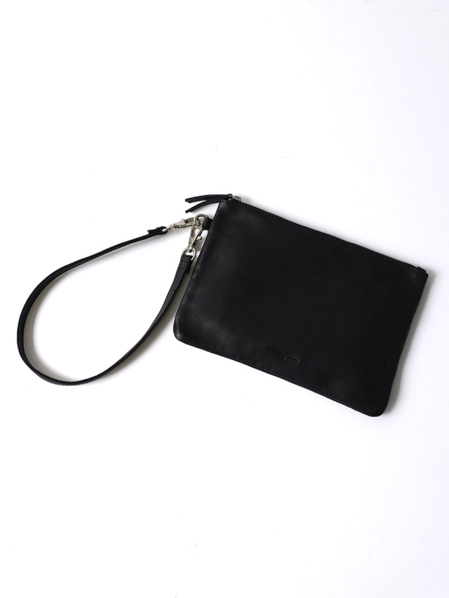 Morphee - STRAP LEATHER POUCH NAPPA - BLACK