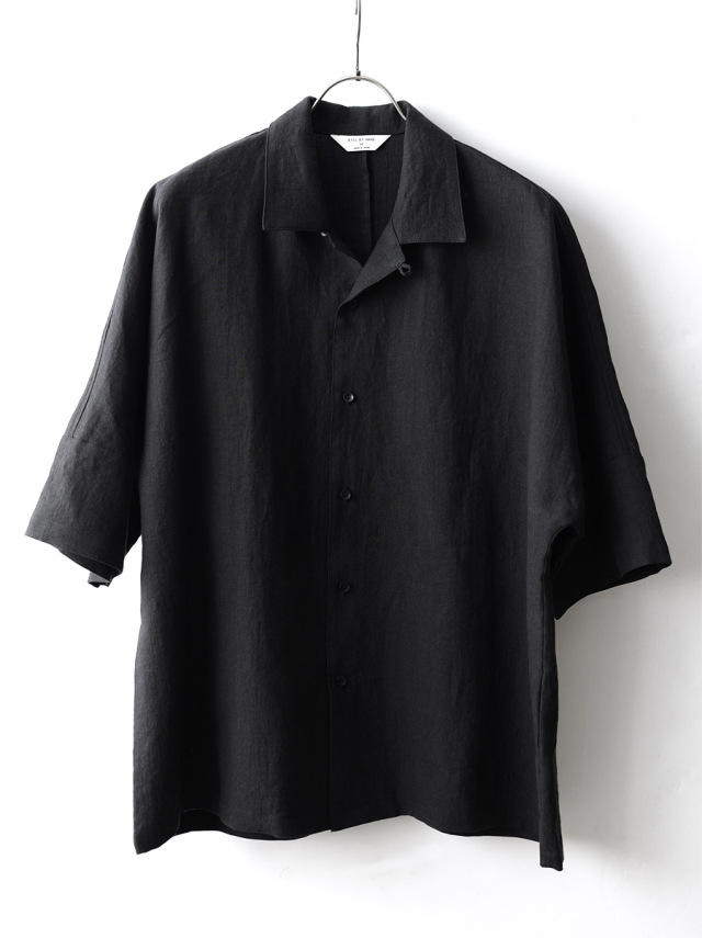 STILL BY HAND - Linen Dolman Sleeve Shirts - Black