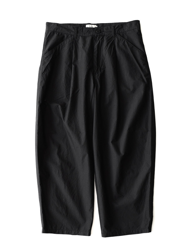 STILL BY HAND - Typewriter Cotton Wide Pants - Ink Black