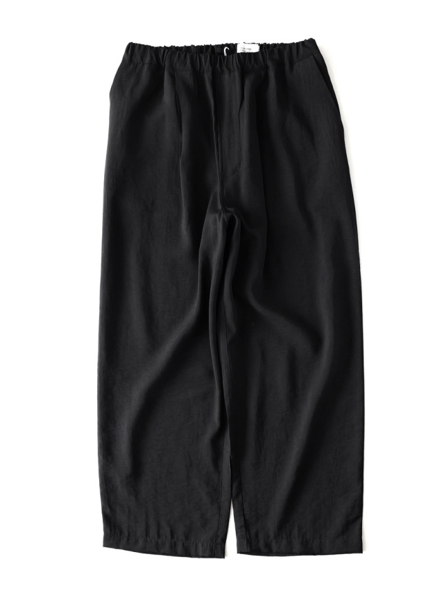 STILL BY HAND - Rayon/Linen Wide Easy Pants - Black