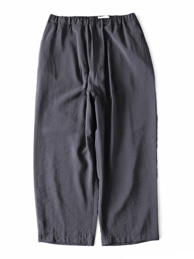 STILL BY HAND - Rayon/Linen Wide Easy Pants - Slate Gray
