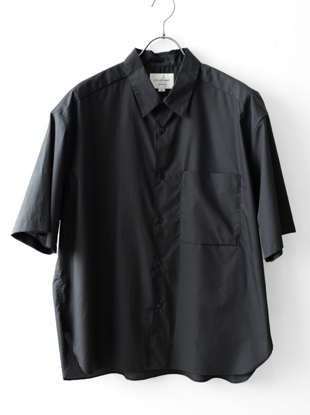 STILL BY HAND - 200/2 Cotton Shirt - Green Charcoal