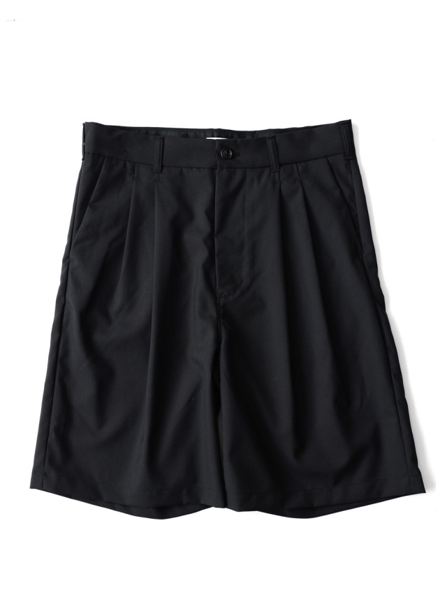 STILL BY HAND - Super120 Summer Wool Short Pants - Black