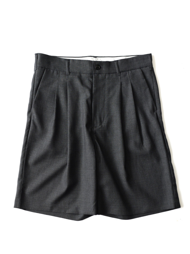 STILL BY HAND - Super120 Summer Wool Short Pants - Charcoal