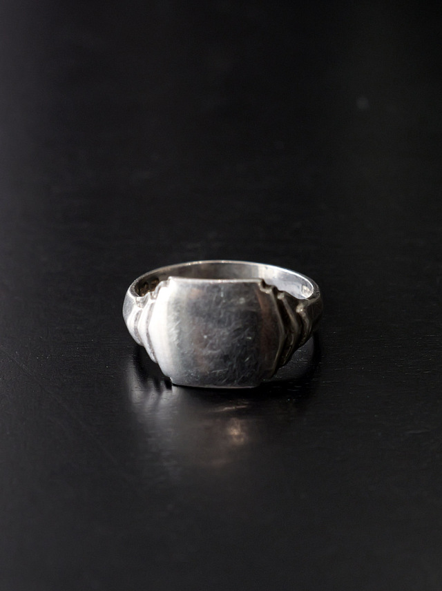 UK Vintage - Signet Ring (size21) #04 - Silver 925 Hallmarked