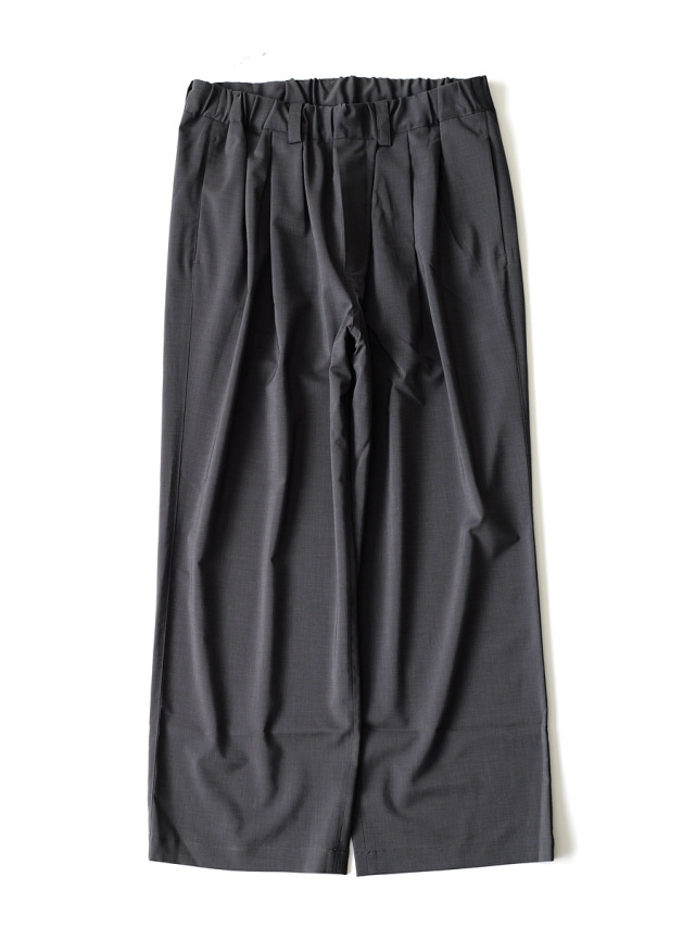 LAMOND - Twill Twist Wide Pants - Charcoal