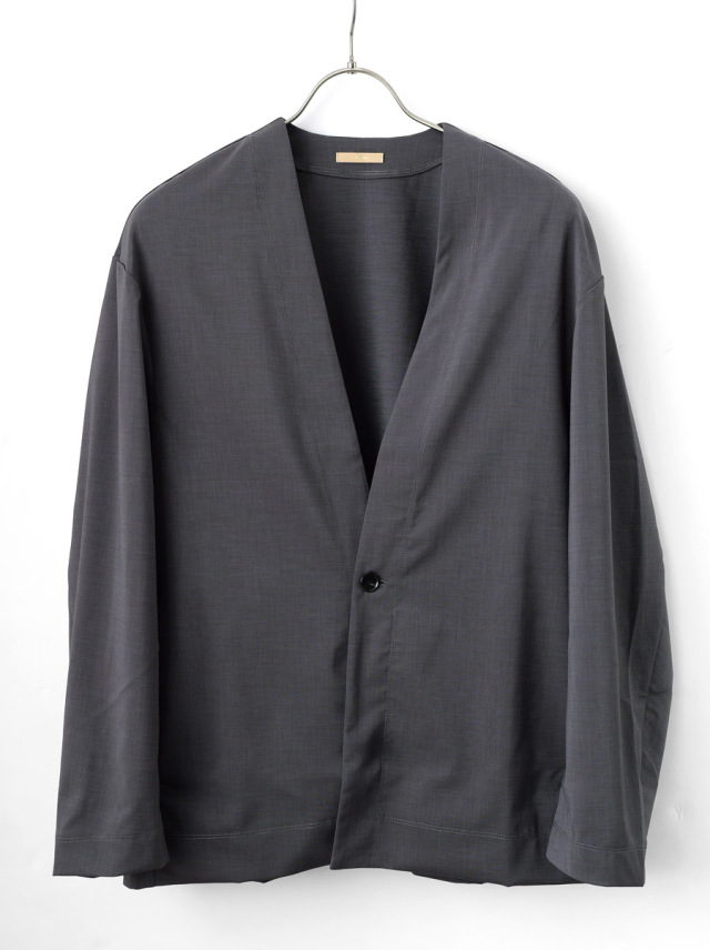 LAMOND -  Twill Twist Cardigan Jacket - Charcoal