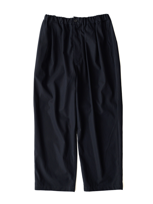 STILL BY HAND - Cotton Twill Easy Pants - Ink Black
