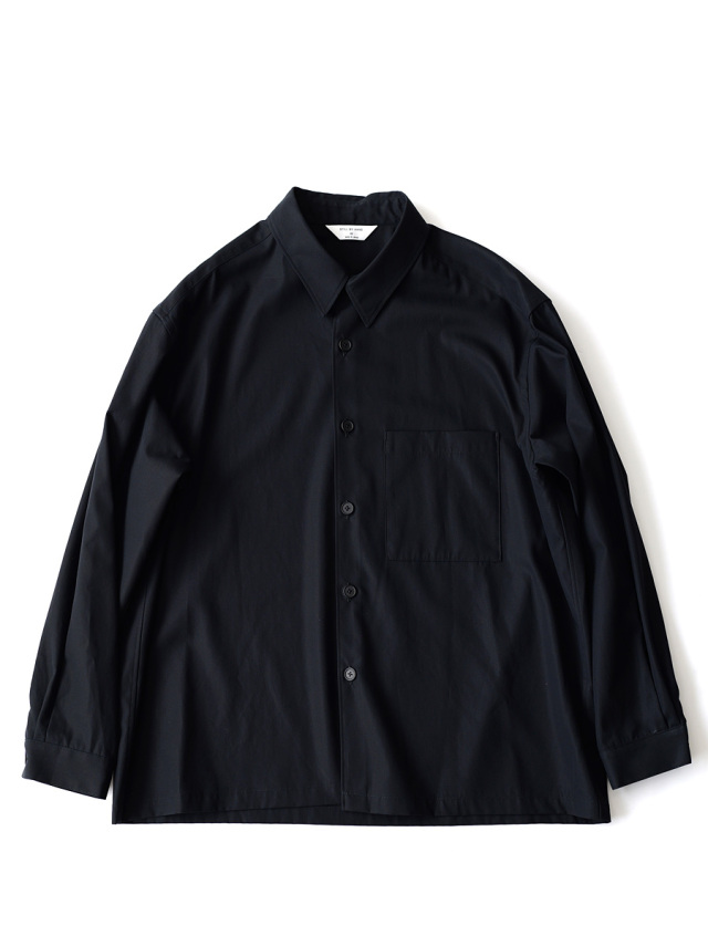 STILL BY HAND - Cotton Twill Shirt Jacket - Ink Black
