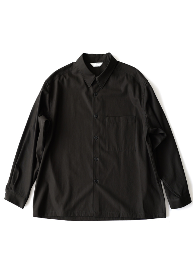STILL BY HAND - Cotton Twill Shirt Jacket - Khaki Brown
