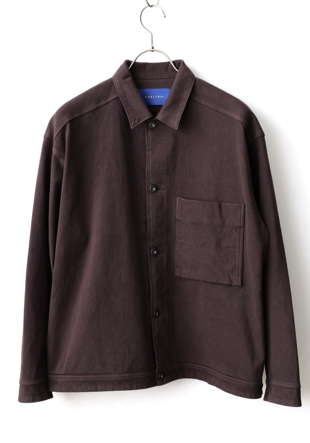 CURLY - DENIM TRUCKER JACKET - Choco