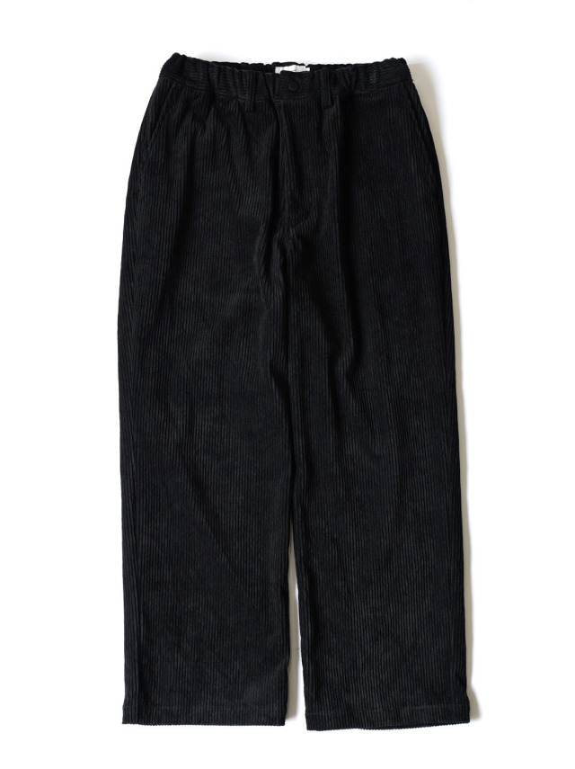 STILL BY HAND - Corduroy Straight Pants - Black