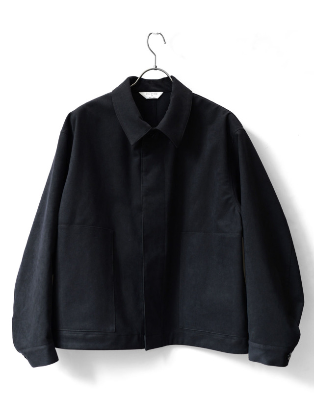 STILL BY HAND -  Synthetic Leather Short Blouson - Ink Black