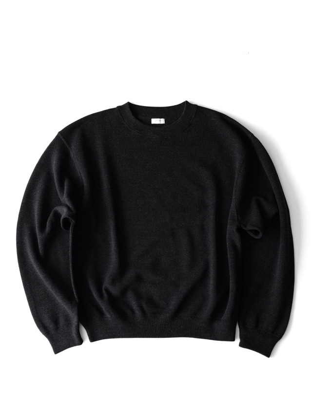 crepuscule -  Co/Wo Moss Stitch P/O - Black