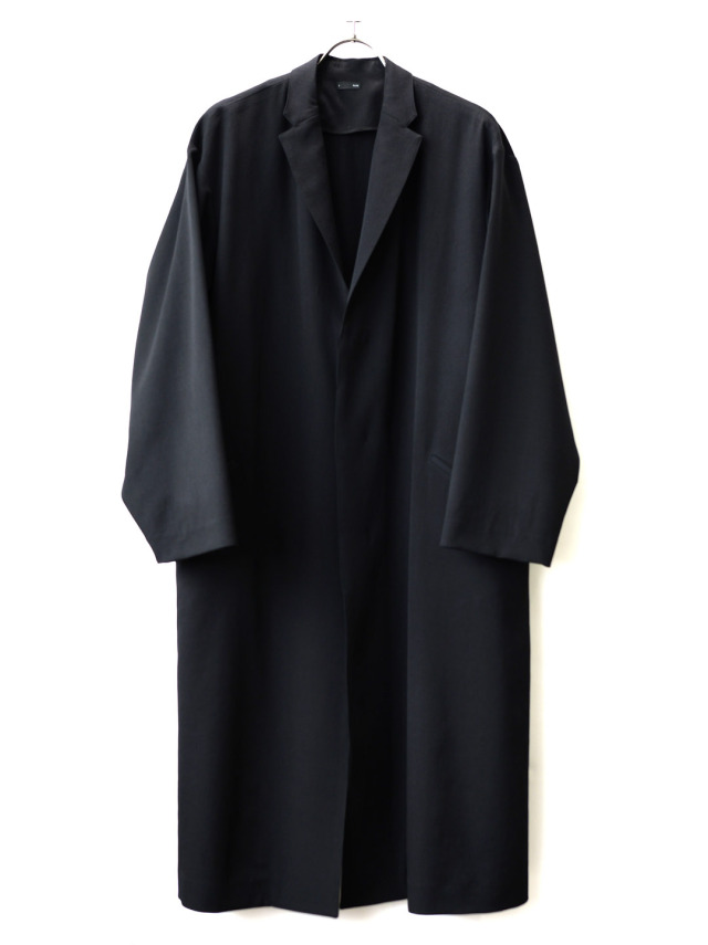 holk - Chesterfield Coat / wool gabardine - Black