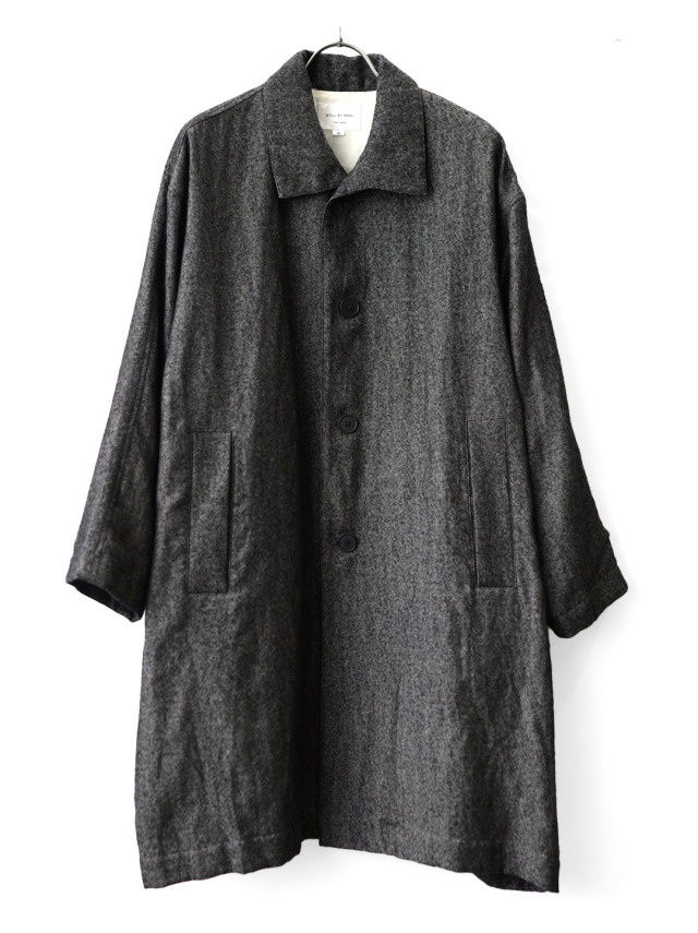 STILL BY HAND -  Wo/Li Oversized Coat - Melange Gray