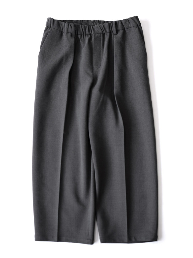 LAMOND - Double Weave Wide Trousers - Gray
