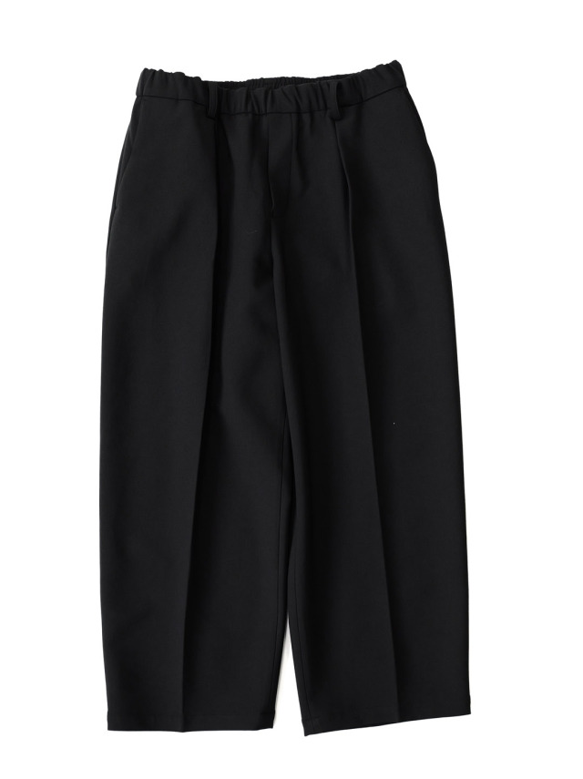 LAMOND - Double Weave Wide Trousers - Black