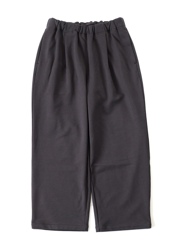 STILL BY HAND - Cotton Jersey Wide pants - Brown Charcoal