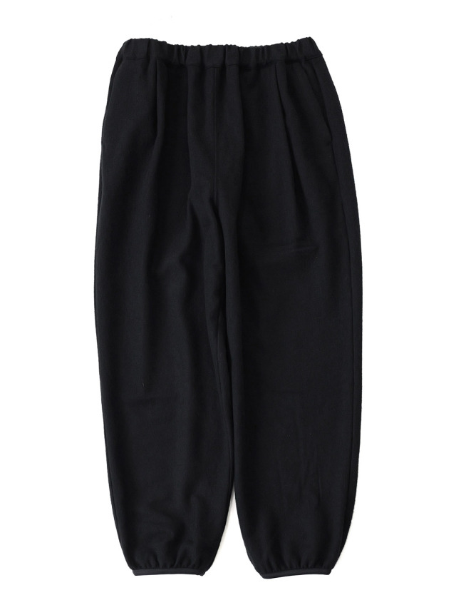 STILL BY HAND - Wool/Cashmere Mixed Easy Pants - Ink Black