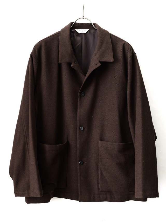 STILL BY HAND -  Wool Mixed 4B Jacket - Dark Brown