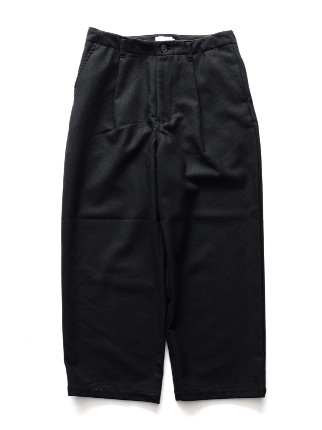STILL BY HAND - Wool/Nylon Wide Pants - Black