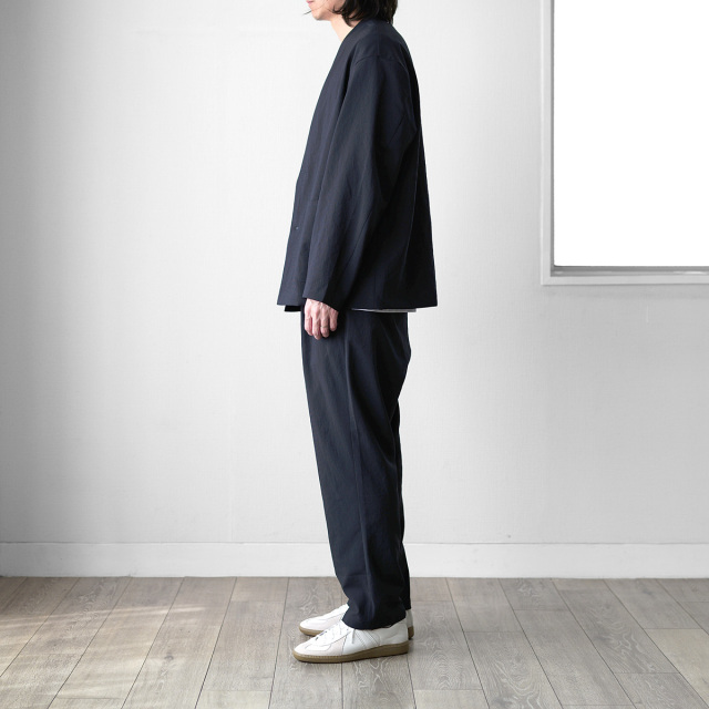LAMOND ラモンド LM-O-113 No Collar Shari Jacket ノーカラー
