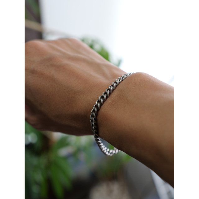 イギリス製ビンテージ シルバー925チェーンブレスレット | 通販