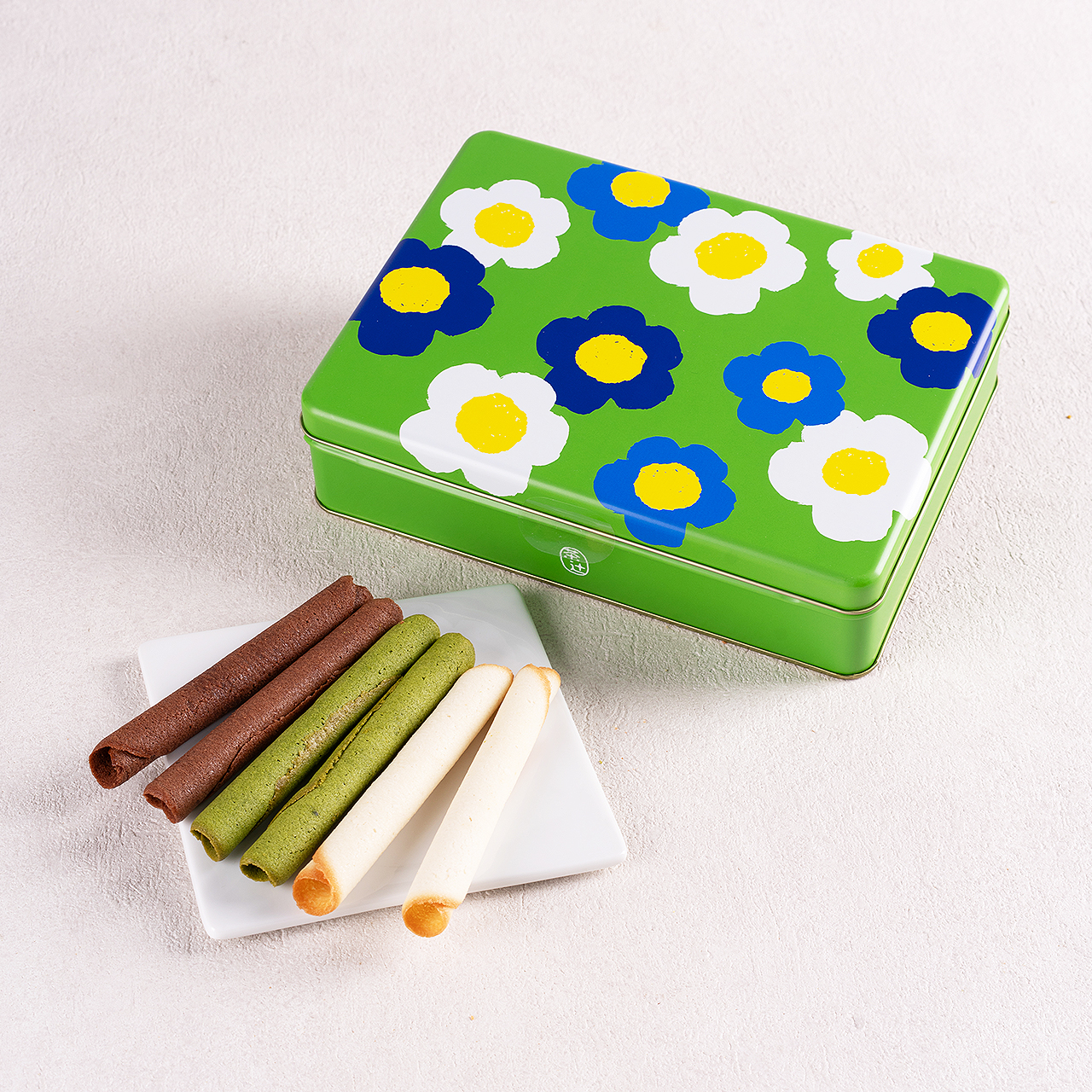 ラングドシャロール　フラワー缶20個入