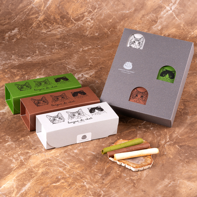 ラングドシャロール 3種セットオリジナルBOX入り(プレーン・ココア・抹茶)