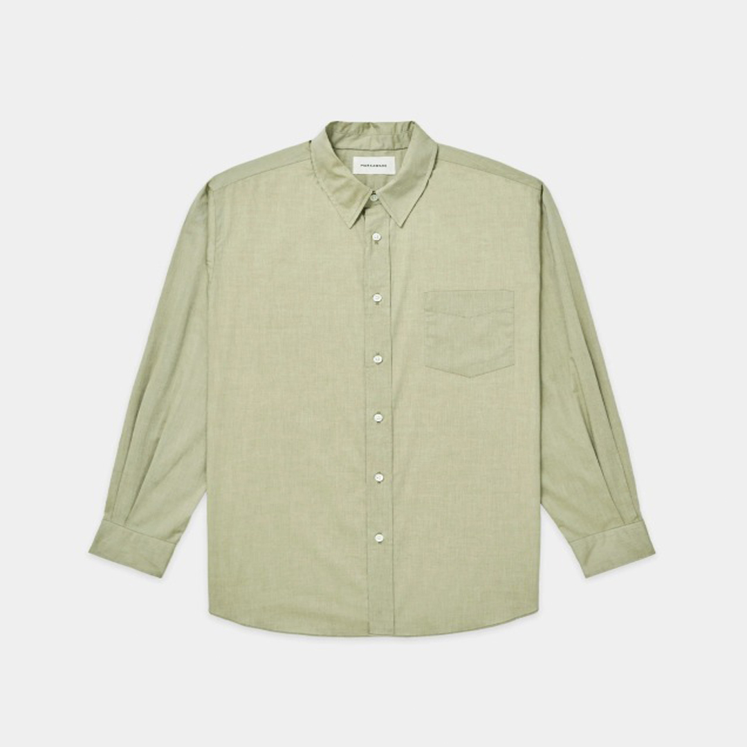 MARKAWARE SOKTASオーガニックコットンポプリン Wカラーシャツ