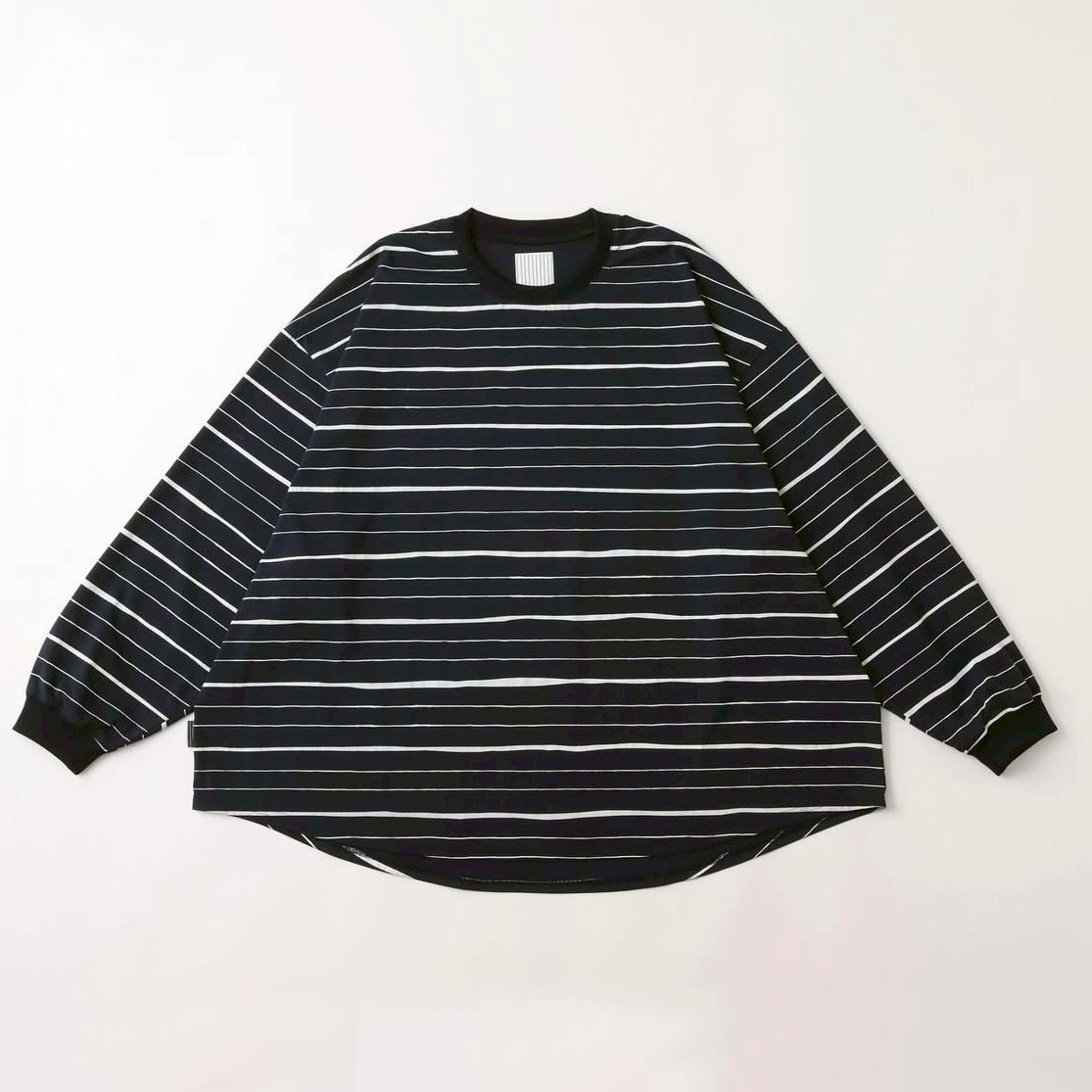 S.F.C (Stripes For Creative) SUPER BIG MIX STRIPE LS NYLON TEE