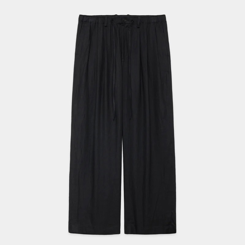 MARKAWARE HEMP SHIRTING TRIPLE PLEATED EASY TROUSERS