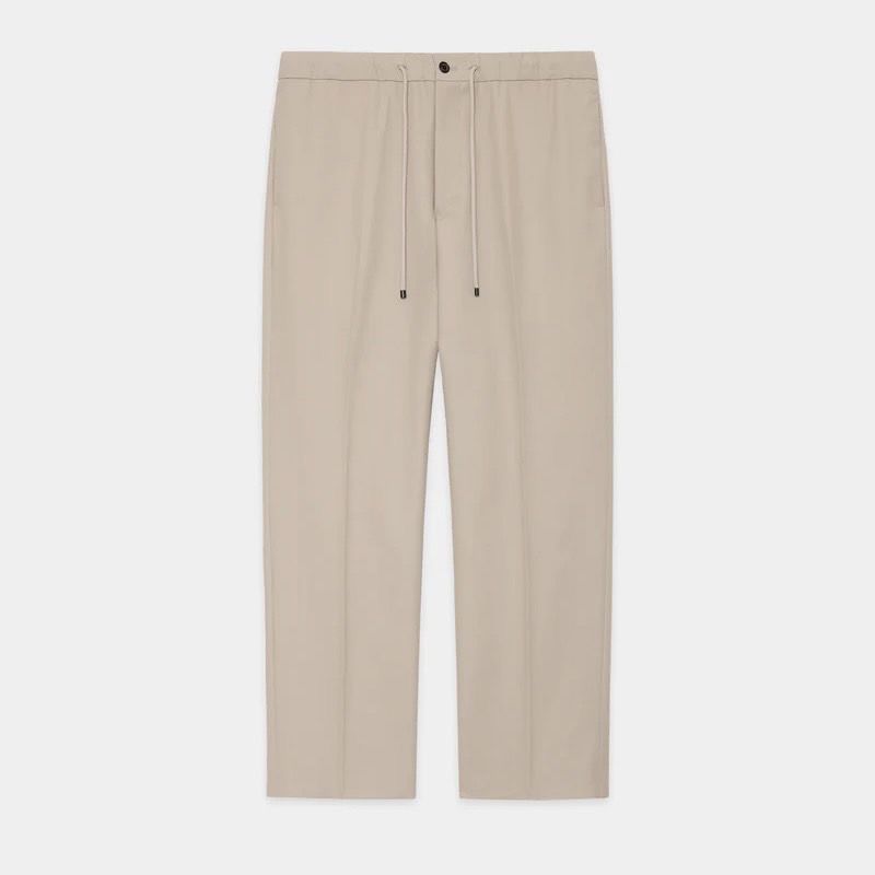 MARKAWARE Organic Cotton 40/2 Gabardine Flat Tapered Easy Trousers