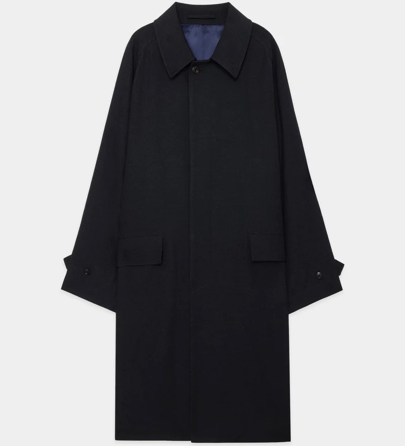 marka Tumbled Wool Serge Raglan Sleeve Coat
