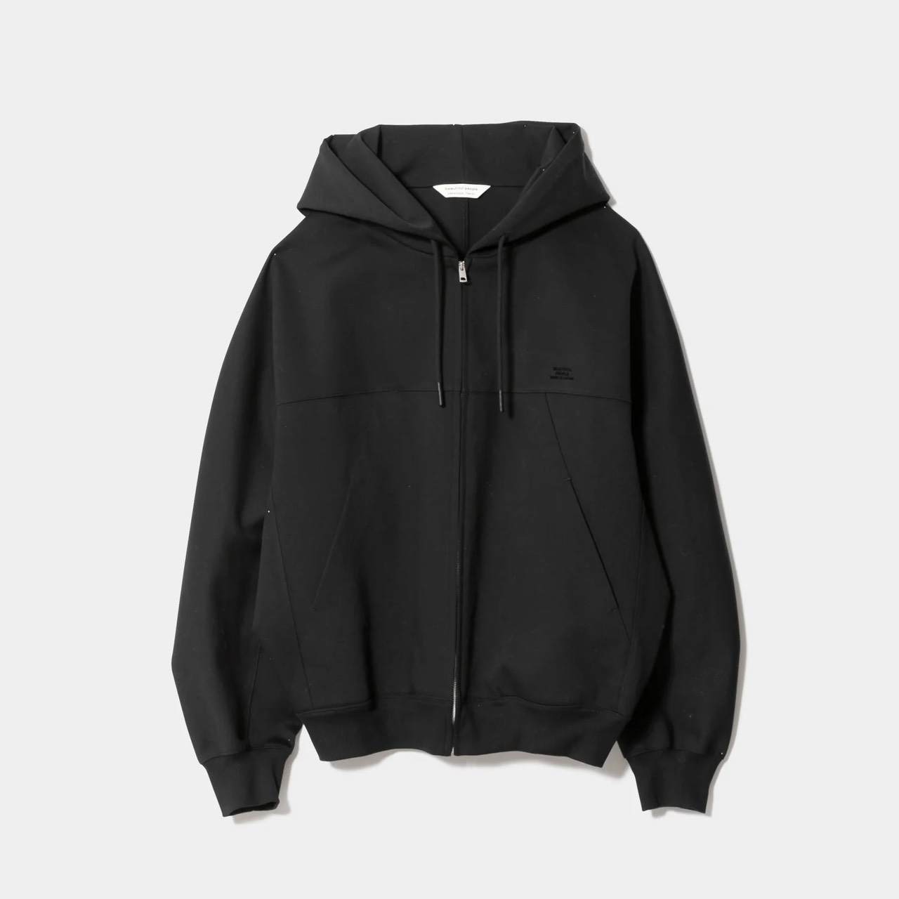 beautiful people compact double jersey zip up parka