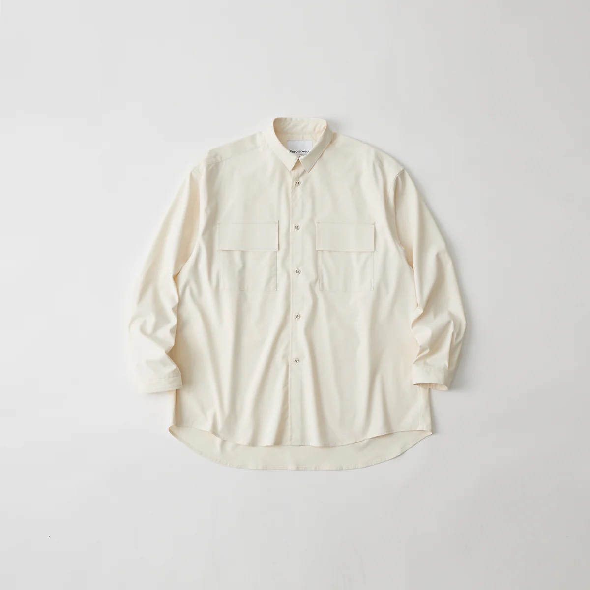 White Mounatineering REGULAR COLLAR SHIRT