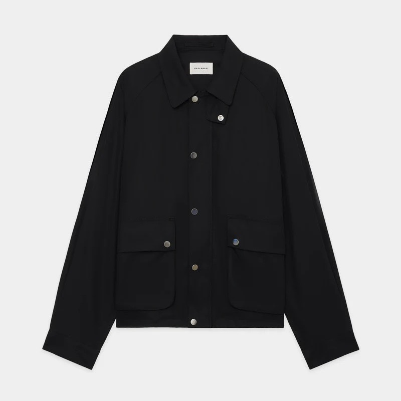 MARKAWARE Organic Cotton Voile Yarn Twill Short Field Blouson